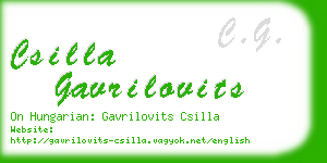 csilla gavrilovits business card